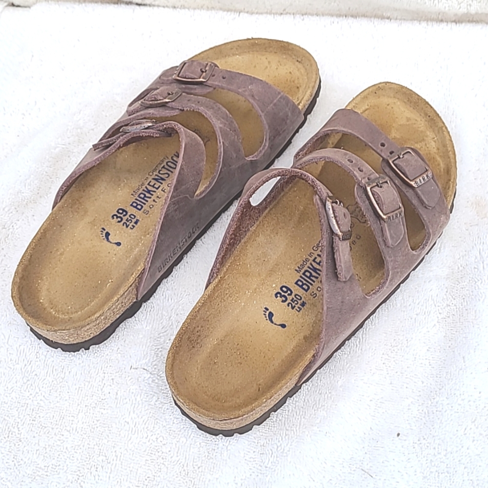 Habana waxy leather Florida Birkenstock sandals. Like new. Size 39 N.